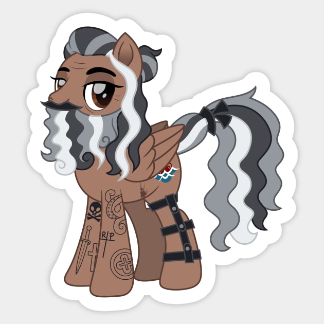 Blackbeard pony Sticker by CloudyGlow